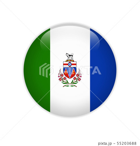 Flag of Yukon button Flag of Yukon button 55203688
