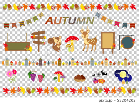 Autumn illustration set Autumn illustration set 55204202