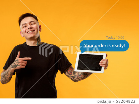 Social media interactions on mobile phone 55204922