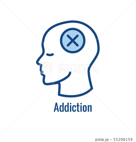 Drug & Alcohol Dependency Icon - shows drug 55206159