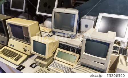 Istanbul, Turkey, 23 March 2019: Apple Macintosh Classic Personal computer Old original computer Istanbul, Turkey, 23 March 2019: Apple Macintosh Classic Personal computer Old original computer 55206590