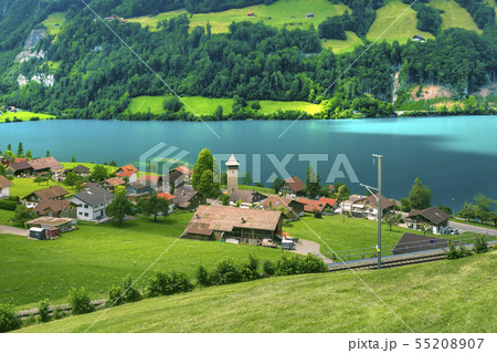 Swiss village Lungern, Switzerland Swiss village Lungern, Switzerland 55208907