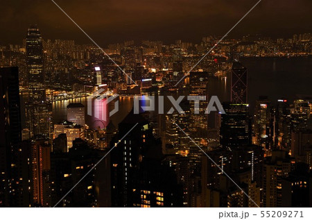 ビクトリアピークから見下ろす香港の夜景 【中国・香港】 55209271