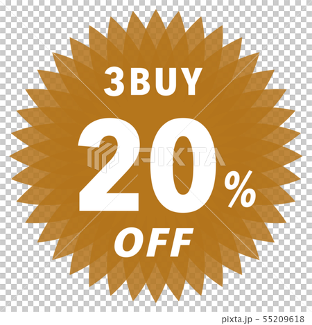 3BUY 20%OFF ラベル 55209618