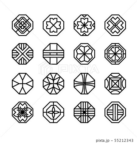 octagon geometric vector icon , ornament octagon geometric vector icon , ornament 55212343