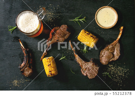 Grilled rack of lamb 55212378