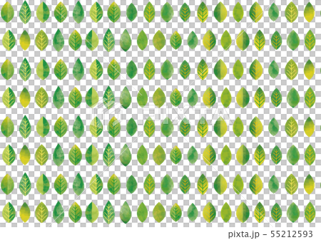 北欧風　グリーン葉っぱシンプル整列　パターン 55212593