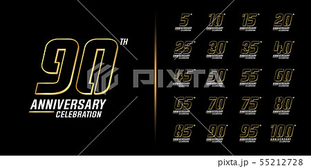 Set of premium anniversary logotype.  55212728