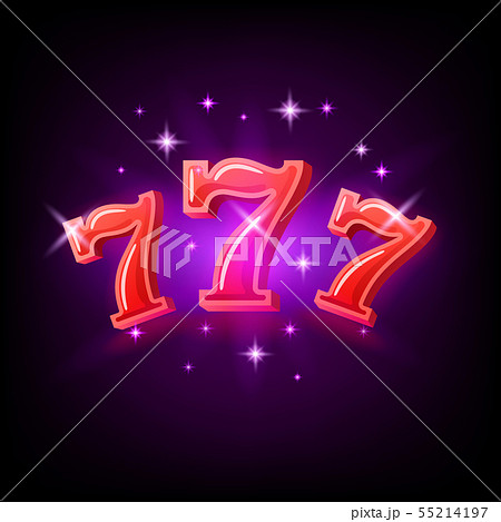 Big win slots red 777 banner casino on the purple background. Vector illustration Big win slots red 777 banner casino on the purple background. Vector illustration 55214197