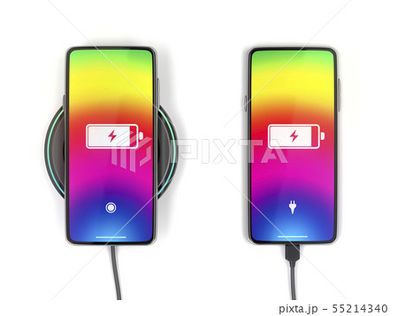 Charging the battery of the smartphones 55214340