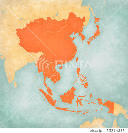 Map of East Asia - All Countries 55214885
