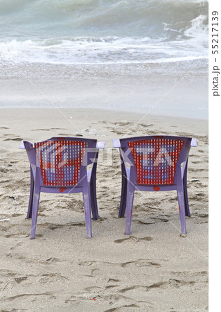 Two Chairs at Beach 55217139