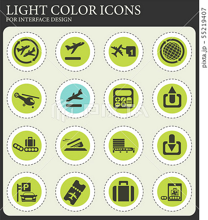 Airport icon set 55219407