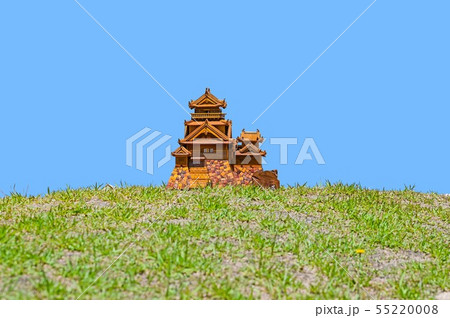 丘の上のお城の模型 丘の上のお城の模型 55220008