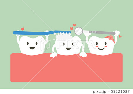 cute group friend of tooth are brushing teeth cute group friend of tooth are brushing teeth 55221087