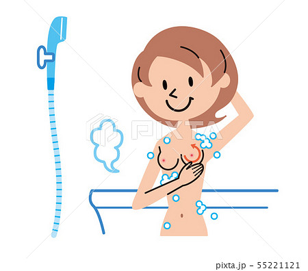 乳がん セルフチェック イラスト 乳がん セルフチェック イラスト 55221121