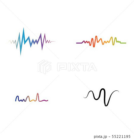 Sound waves vector illustration 55221195