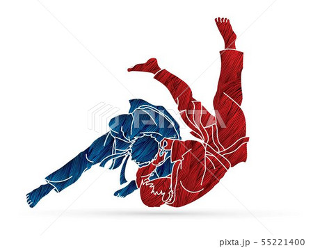 Judo action cartoon graphic vector 55221400