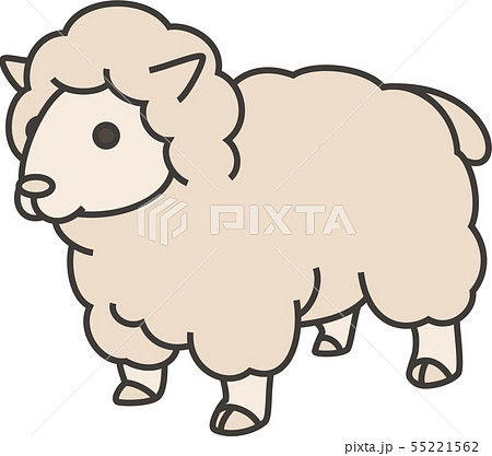 羊のイラスト素材 55221562 Pixta