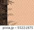 和柄　秋草の和風背景素材02/オレンジ 55221975