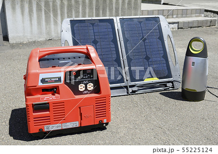 災害用電源（発電機 ソーラーパネル バッテリー） 55225124