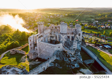 medieval castle ruins located in Ogrodzieniec, Poland 55225434