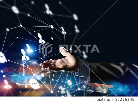 Presenting modern wireless technologies as means of communucation and networking on dark background Presenting modern wireless technologies as means of communucation and networking on dark background 55226349