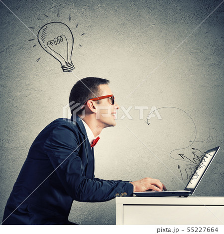 Man working on laptop Man working on laptop 55227664