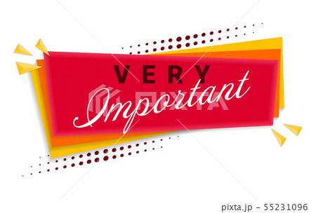 Important Banner Template Design. Vector Illustration. Important Banner Template Design. Vector Illustration. 55231096