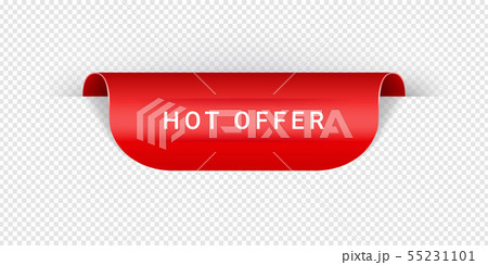Hot Offer Vector Sticker, Tag, Banner, Label, Sign Or Ribbon Realistic Red Origami Style Vector Hot Offer Vector Sticker, Tag, Banner, Label, Sign Or Ribbon Realistic Red Origami Style Vector 55231101