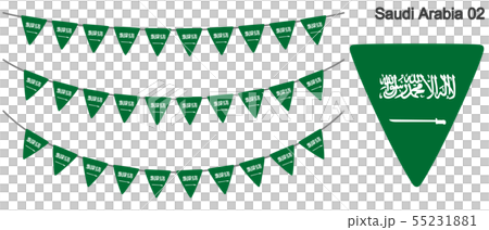 サウジアラビアの国旗のガーラーンド ベクターデータ(bunting garland) サウジアラビアの国旗のガーラーンド ベクターデータ(bunting garland) 55231881