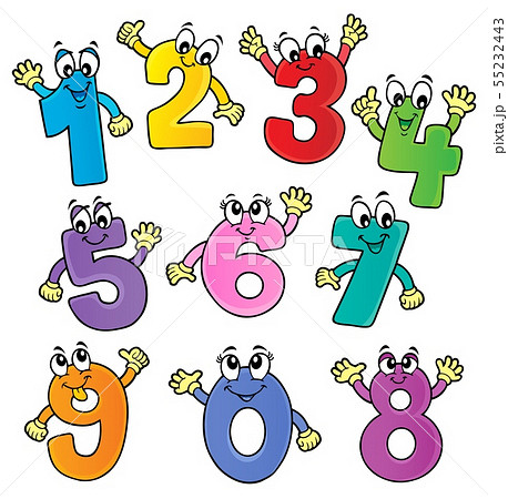 Cartoon numbers theme set 2 Cartoon numbers theme set 2 55232443