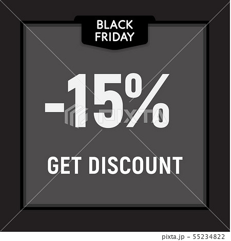 Black friday sale, limited offer, get discount web button. Vector poster. 55234822