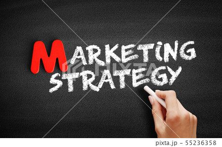 Marketing strategy text on blackboard 55236358