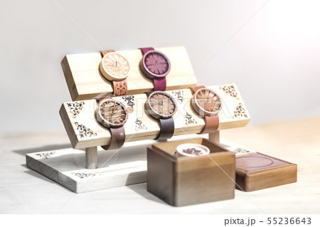Wooden wrist watch with leather strap Wooden wrist watch with leather strap 55236643