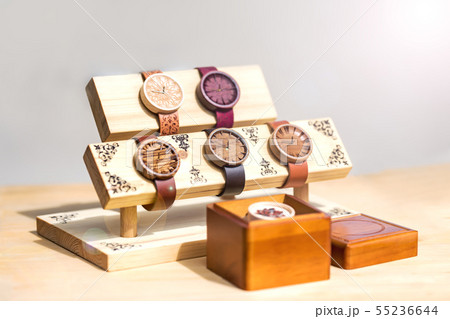 Wooden wrist watch with leather strap Wooden wrist watch with leather strap 55236644
