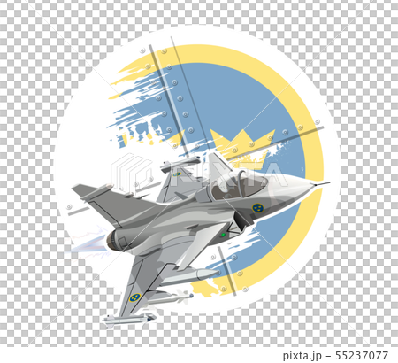 Cartoon modern military fighter plane 55237077