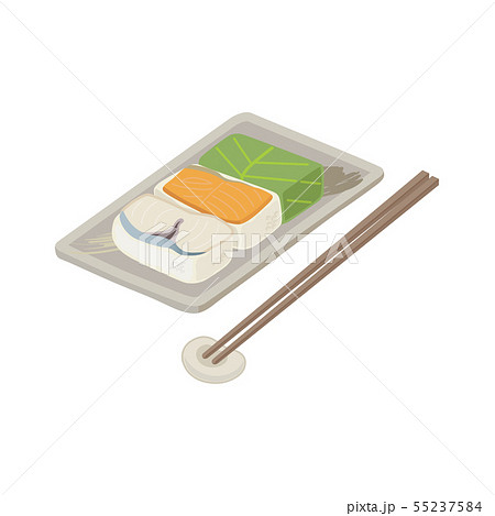柿の葉寿司のイラスト素材