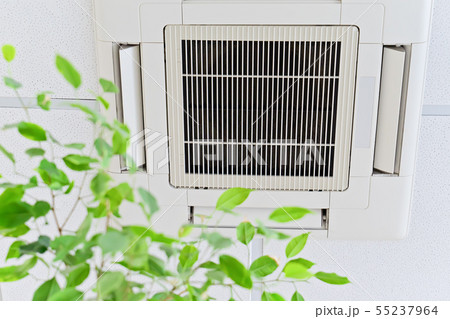 Ceiling air conditioner in modern office or at Ceiling air conditioner in modern office or at 55237964