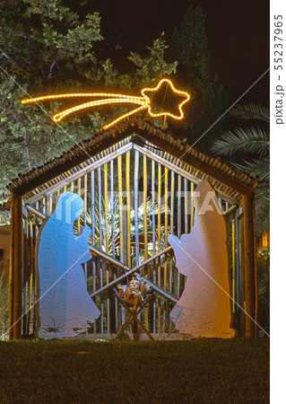 Street decoration on the eve of Christmas Street decoration on the eve of Christmas 55237965