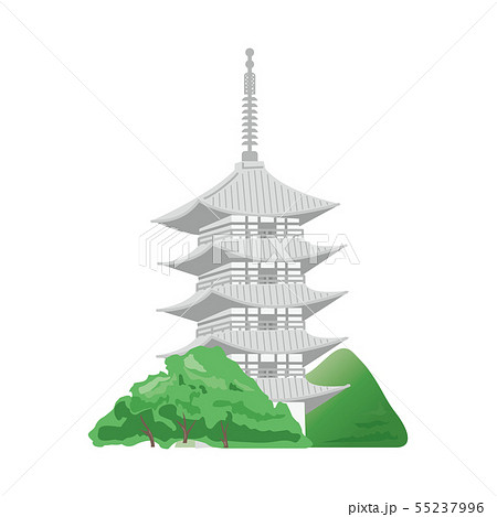 五重塔 興福寺のイラスト素材