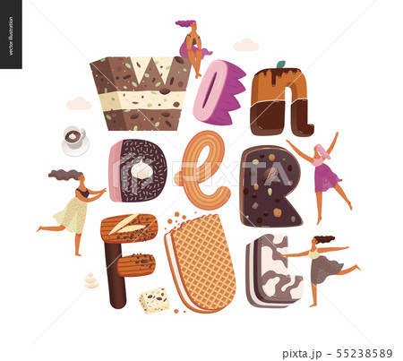Dessert temptation font 55238589