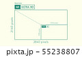 4K画質とHD画質　動画サイズ比較素材 55238807