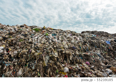 Mountain garbage, a large degraded garbage dump fr 55239105