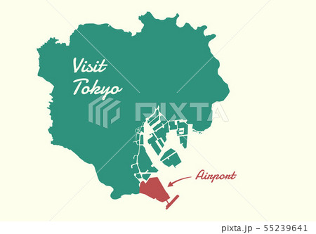 東京23区マップと羽田空港の所在地 55239641