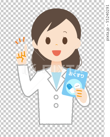Female doctor in white coat 55240291