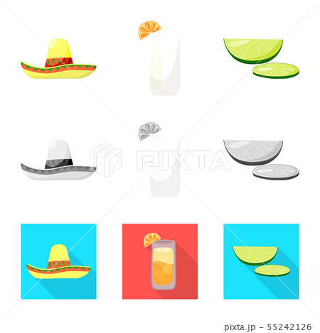 Isolated object of cafe and Latin symbol. Set of cafe and national vector icon for stock. Isolated object of cafe and Latin symbol. Set of cafe and national vector icon for stock. 55242126