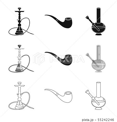 Isolated object of refuse and stop symbol. Set of refuse and habit stock symbol for web. Isolated object of refuse and stop symbol. Set of refuse and habit stock symbol for web. 55242246