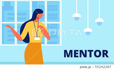 mini komplikationer klarhed Woman Mentor Conducts Training at Office. Vector.のイラスト素材 [55242267] - PIXTA