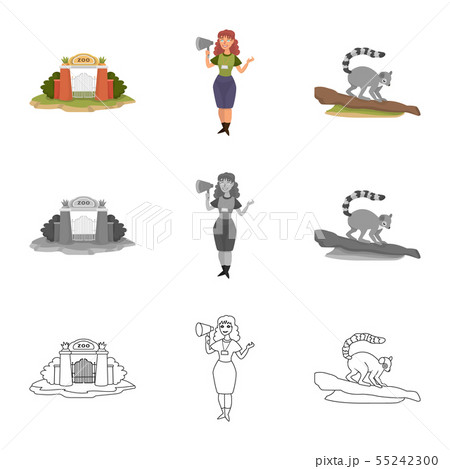 Vector illustration of nature and fun sign. Collection of nature and entertainment stock vector Vector illustration of nature and fun sign. Collection of nature and entertainment stock vector 55242300